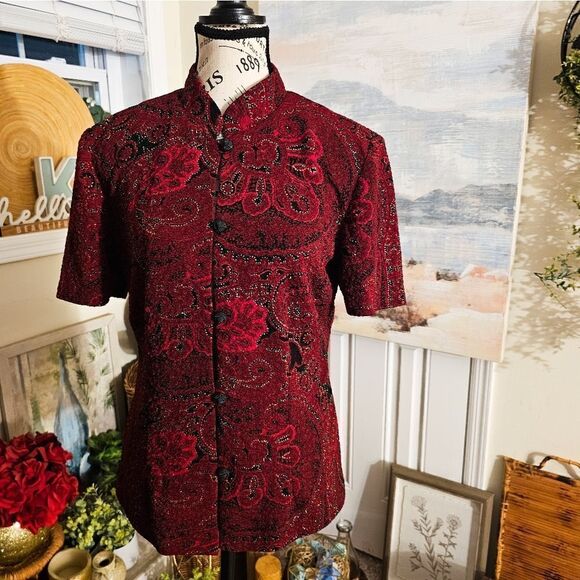 Vintage R & K Original Paisley Print Stylish Statement Top. - Picture 1 of 15